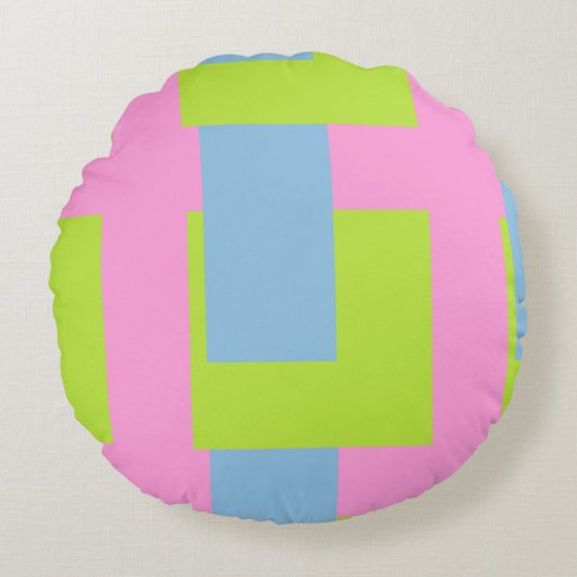 Tri Color Round Pillow ラウンドクッション (正面)