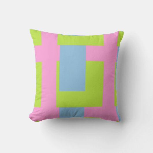 Tri Color Throw Pillow クッション (正面)