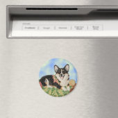 Tri-Corgiの秋の葉 – Corgi Magnet マグネット (インサイチュ (食洗機))