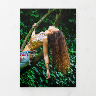 Tri Fold Memorial Program-Photo Cover  三つ折りカード