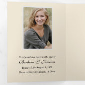 Tri-fold Mother Mary Jesus Catholic Funeral  三つ折りカード (内部最初)