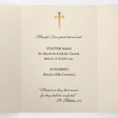 Tri-fold Mother Mary Jesus Catholic Funeral  三つ折りカード (内部中)