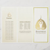 Tri-Fold Yoga Studio Brochures Meditation Studio (正面)