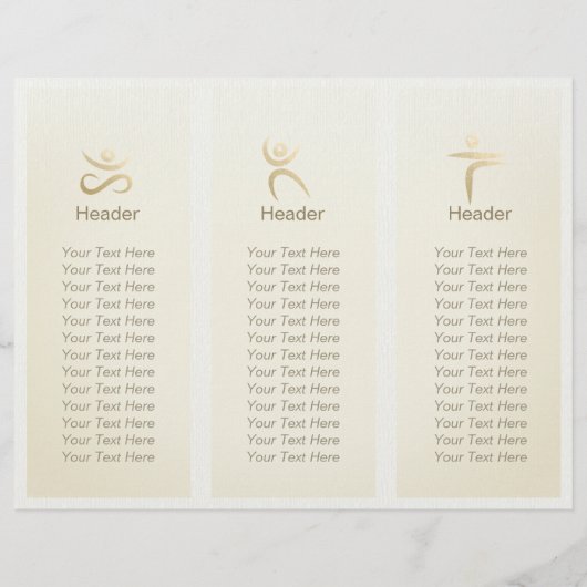 Tri-Fold Yoga Studio Brochures Meditation Studio (裏面)