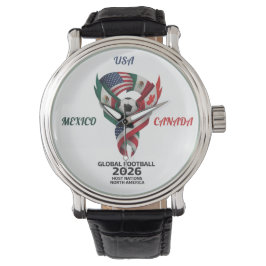 Tri-Nation Flag Wristwatch | 2026 Match Date  腕時計
