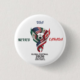 Tri-Nation Soccer Fan Buttons | Mexico USA Canada  缶バッジ