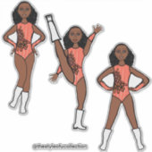 Tri-Pose Dancer Flamingo #1  Sticker シール (正面)