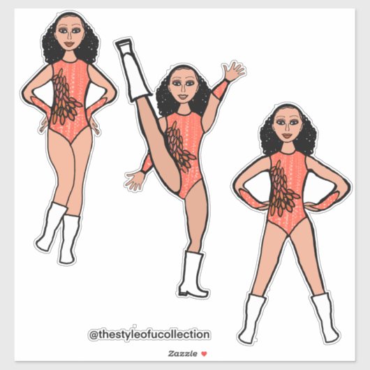 Tri-Pose Dancer Flamingo #2  Sticker シール (シート)