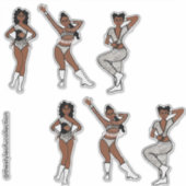 Tri Style Black White Silver Dancer #1 シール (正面)