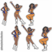 Tri Style Orange & Blue  Dancer #1 Sticker シール (正面)