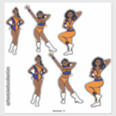 Tri Style Orange & Blue  Dancer #1 Sticker シール (シート)