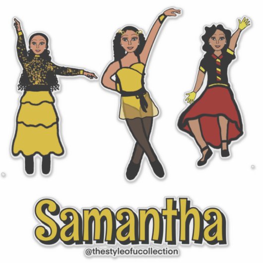 Tri-Styled Red Yellow Black Dancer #2 シール (正面)