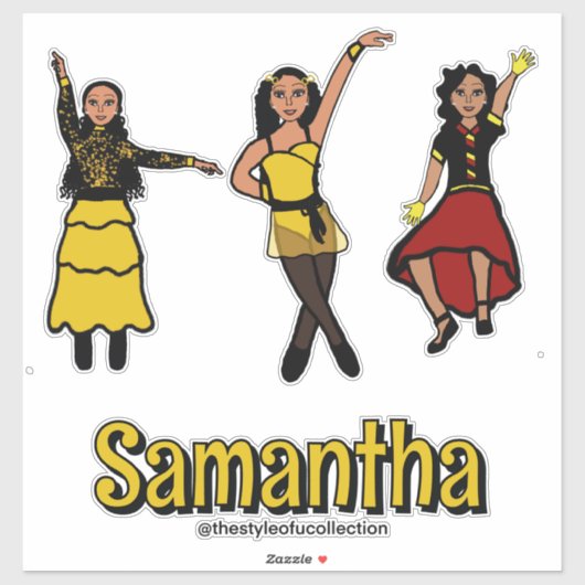 Tri-Styled Red Yellow Black Dancer #2 シール (シート)