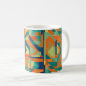 Tri-tone Geometric調和マグカップデザイン コーヒーマグカップ (正面右)