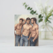 Triad of Desire: Modern Watercolor Realism ポストカード (スタンド正面)