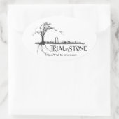 Trial By Stone Ovalステッカー 楕円形シール (バッグ)