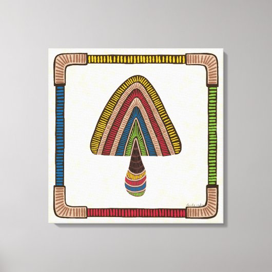 Triangle Abstract Mushroom キャンバスプリント (正面)