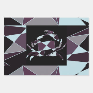 Triangle black grey white maroon Abstract ラッピングペーパーシート