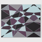 Triangle black grey white maroon Abstract ラッピングペーパー (フラット)