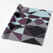 Triangle black grey white maroon Abstract ラッピングペーパー (アンロールド)