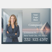 Triangle Company Photo Logo Promotional Business マグネット (正面)