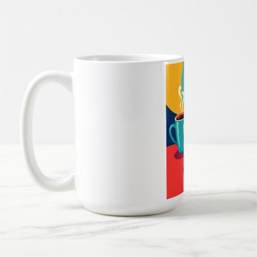 Triangle of Warmth – Colorful Coffee Mugs with Hea コーヒーマグカップ (左)