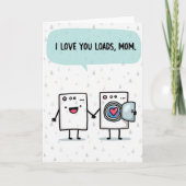 Triangle Pattern Love Mom Card カード (正面)