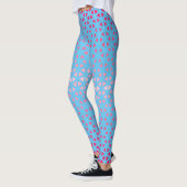 Triangle.Pattern.shade.pink.02 LBlue BGレギンス レギンス (左)
