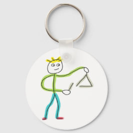 Triangle Playing Stickman キーホルダー