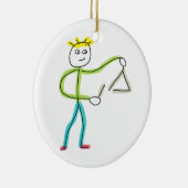 Triangle Playing Stickman セラミックオーナメント (右)