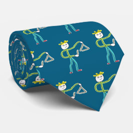 Triangle Playing Stickman ネクタイ