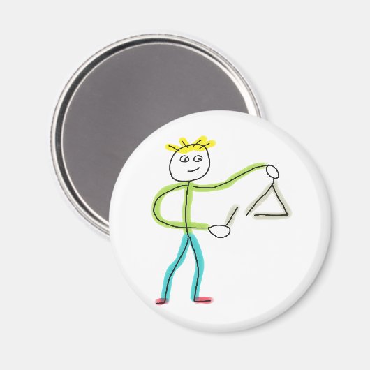 Triangle Playing Stickman マグネット (正面/裏面)