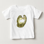 Triangle.PNGを使用した音楽のヘビ ベビーTシャツ (正面)