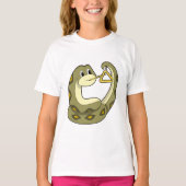 Triangle.PNGを使用した音楽のヘビ Tシャツ (正面)