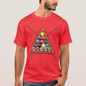 Triangle Pool Rack Cue Art gift Tシャツ (正面)