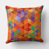 TRIANGLESパターン – カラー+ハイビスカス開花 クッション (裏面)