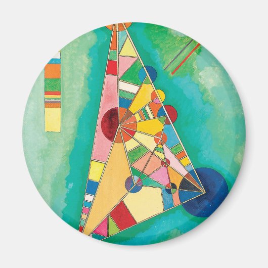 Triangles カラフル by Wassily Kandinsky マグネット (正面)