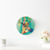 Triangles カラフル by Wassily Kandinsky ラウンド壁時計 (ホーム)
