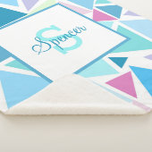 TRIANGLES カラフル Sherpa Blanケット シェルパブランケット (3/4)