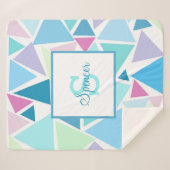 TRIANGLES カラフル Sherpa Blanケット シェルパブランケット (正面(横))