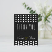 Triangles モダン's Thank You結婚ポストカード ポストカード (スタンド正面)
