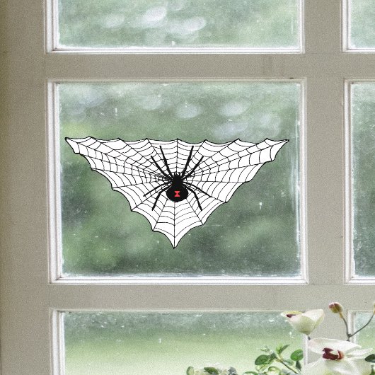 Triangular Spider Web Black Widow Red Hourglass ウィンドウサイン