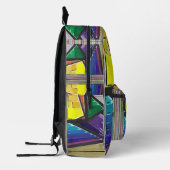 Triangulated Colors プリントバックパック (左)