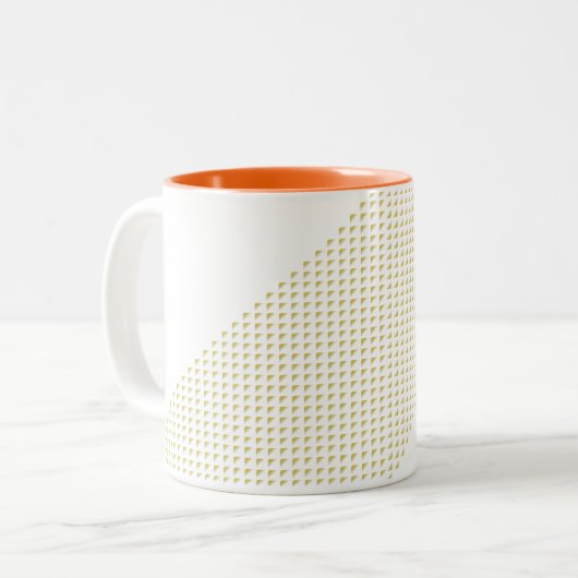 Triângulo com triângulos em 3D ツートーンマグカップ (正面左)