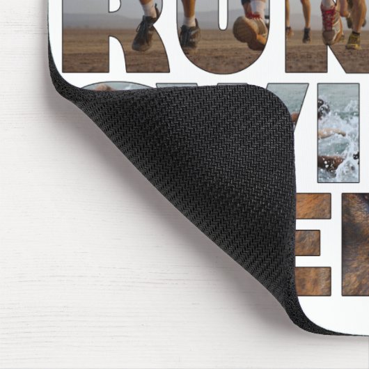 Triathleteは仕事のバイクの操業水泳の睡眠の日常生活を食べます マウスパッド (コーナー)