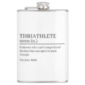 Triathlete definition gift, name definition  フラスク (正面)