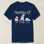 Triathlete Eating Ice Skating Sleeping Polar Bear  Tシャツ (デザイン正面)