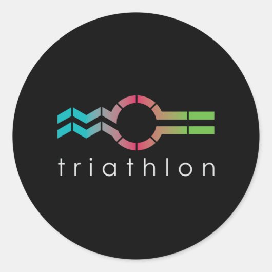 Triathlon_スイムバイ走 ラウンドシール (正面)