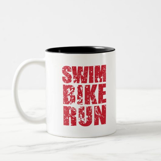 Triathlon cool design ツートーンマグカップ (左)