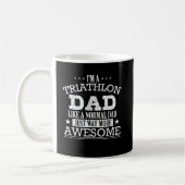 Triathlon Dad like normal just Way more Awesome コーヒーマグカップ (左)